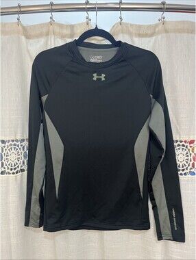Under Armour ColdGear Fitted Shirt Men’s Medium Black Long Sleeve Compression